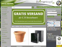 Tablet Screenshot of blumentopf24.de